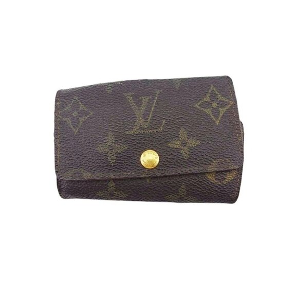 LOUIS VUITTON Key Case Monogram Brown Light Brown USED - Picture 1 of 14